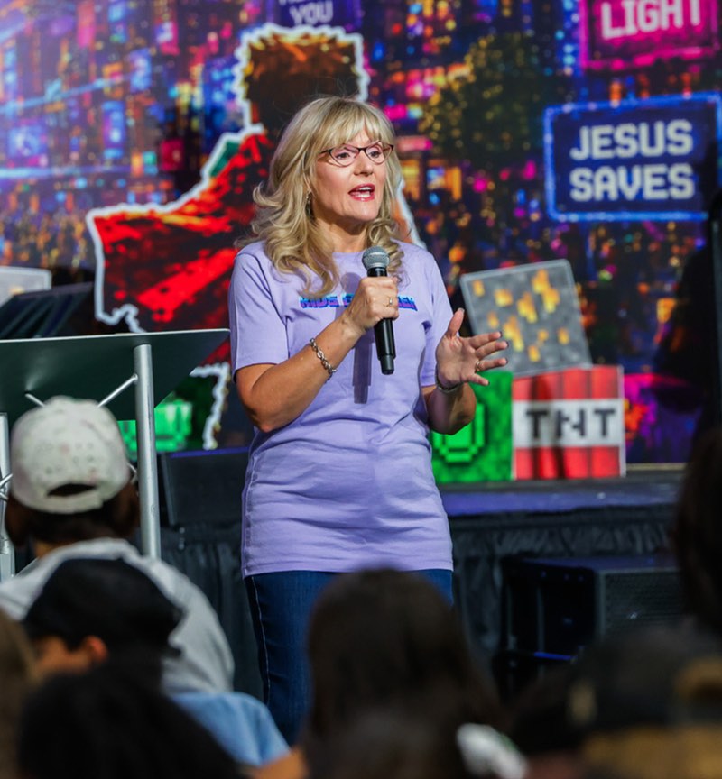Dr. Adonica Howard-Browne speaking at Kids Week